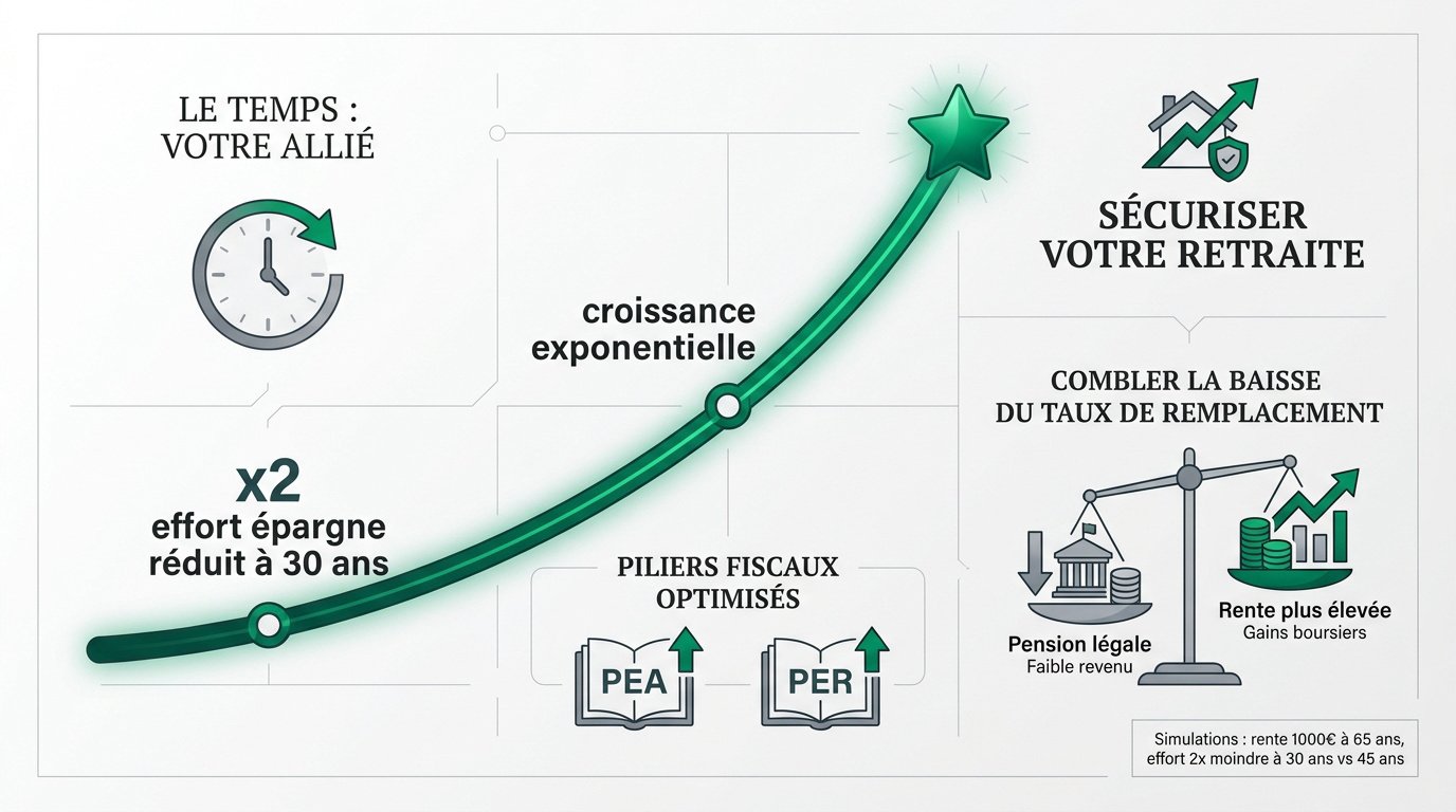Graphique de croissance exponentielle du capital
