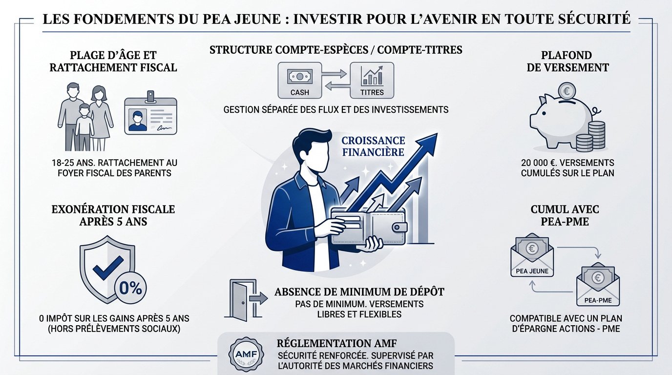Infographie sur le plafond du PEA jeune