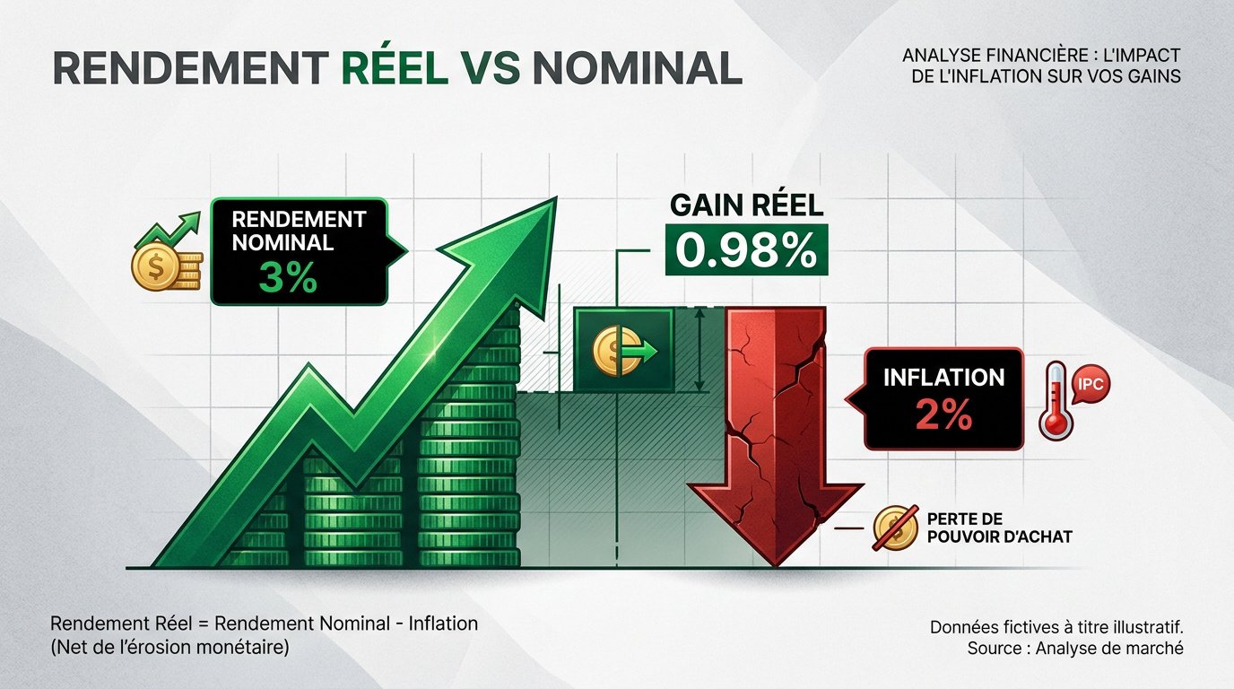Impact de l'inflation sur le rendement réel