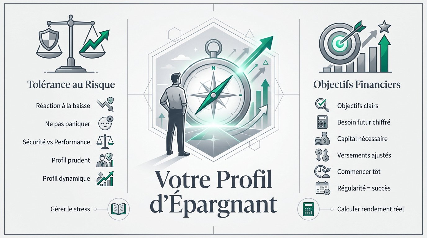 Graphique illustrant l'analyse du profil d'épargnant et les objectifs financiers