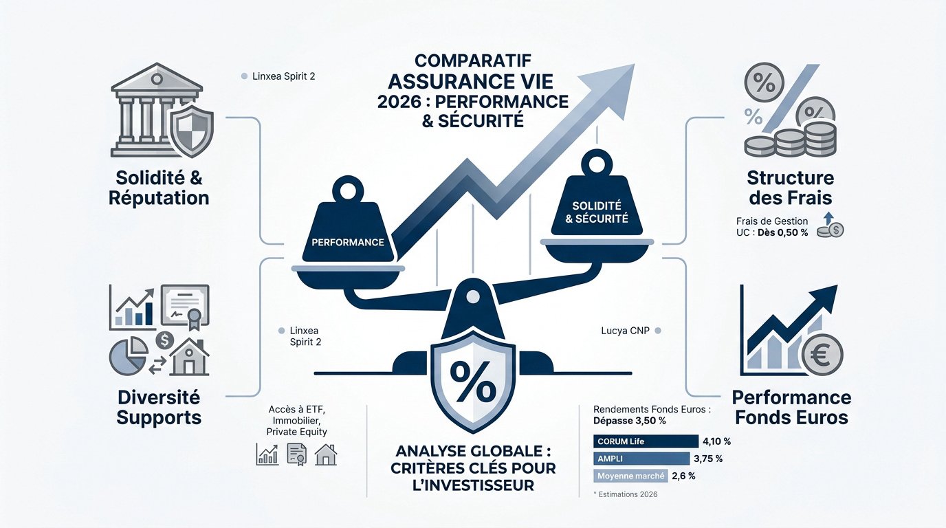 Graphique comparatif des performances assurance vie 2026 fonds euros et unités de compte