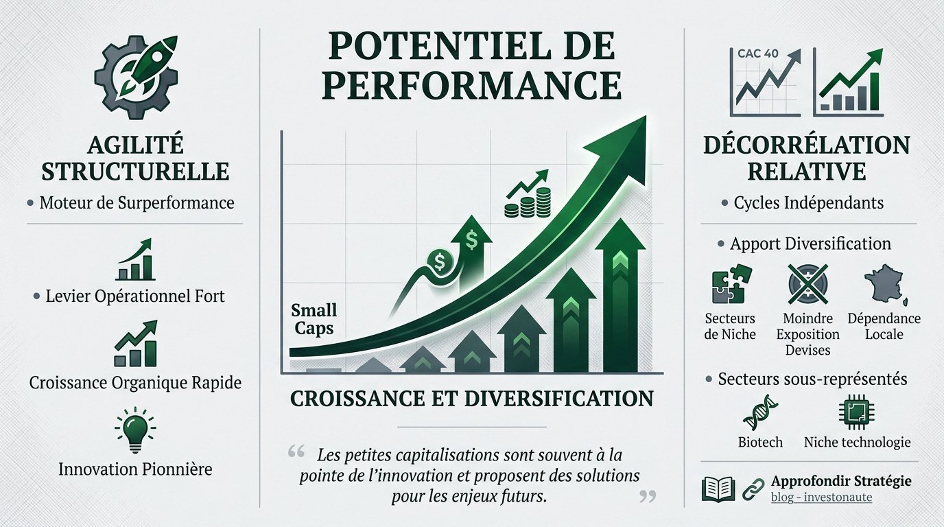 Graphique illustrant la croissance et la diversification des petites capitalisations boursières