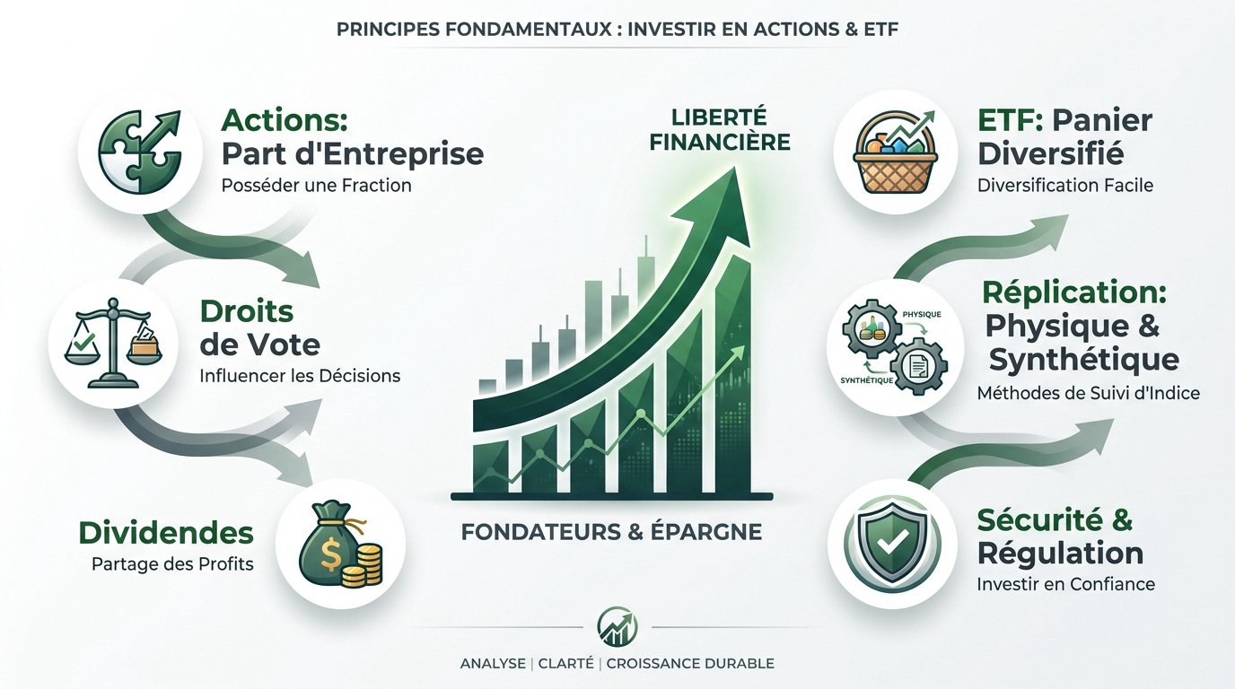 Comparaison stratégique entre l'investissement en actions et en ETF
